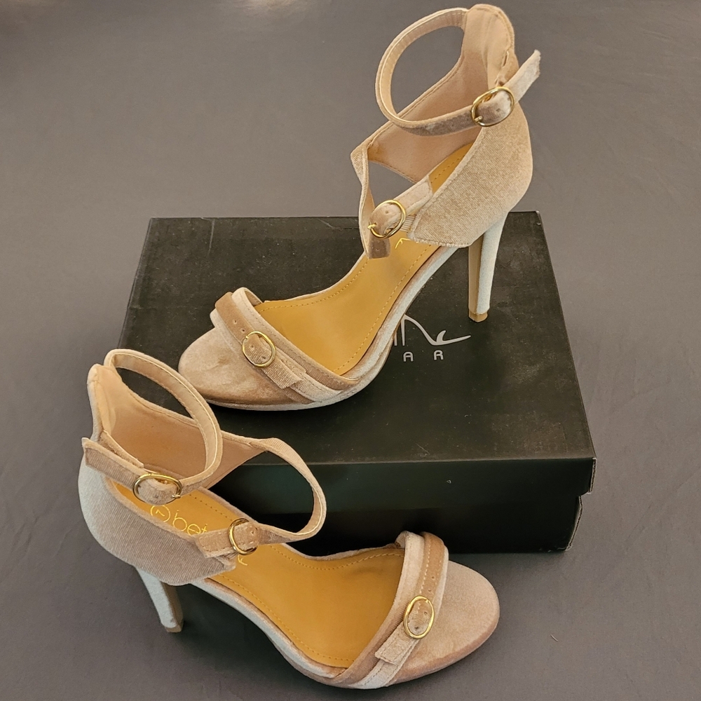Betani | Pink Velvet High Heels 7